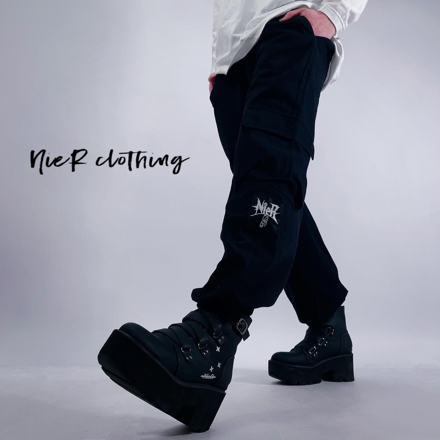 マリナボーダー NieR 4 POCKET SIMPLE BLACK JOGGER PANTS - 通販