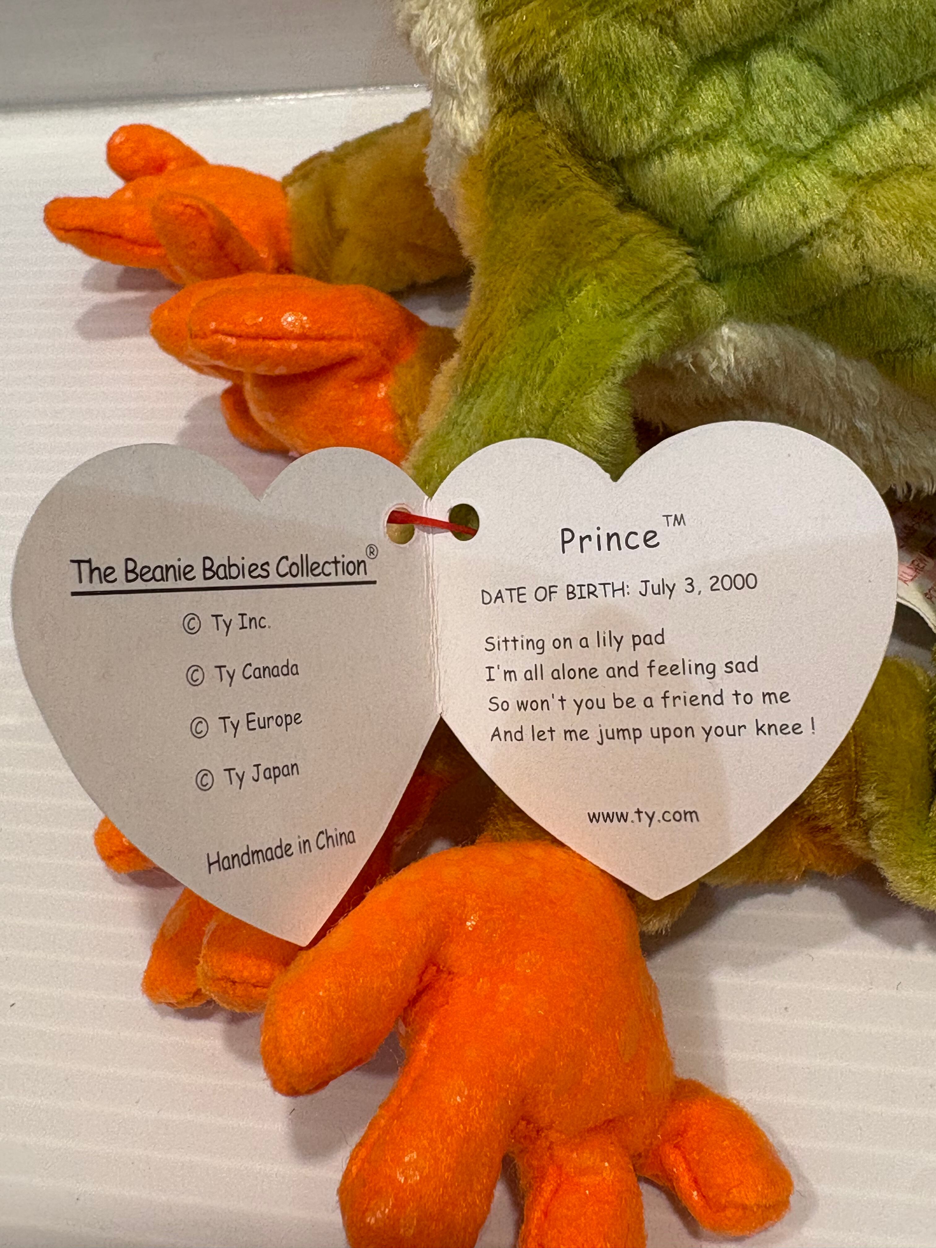 生産終了品】Ty ビーニーベイビーズ Prince カエル ぬいぐるみ | HAKUBOTAN