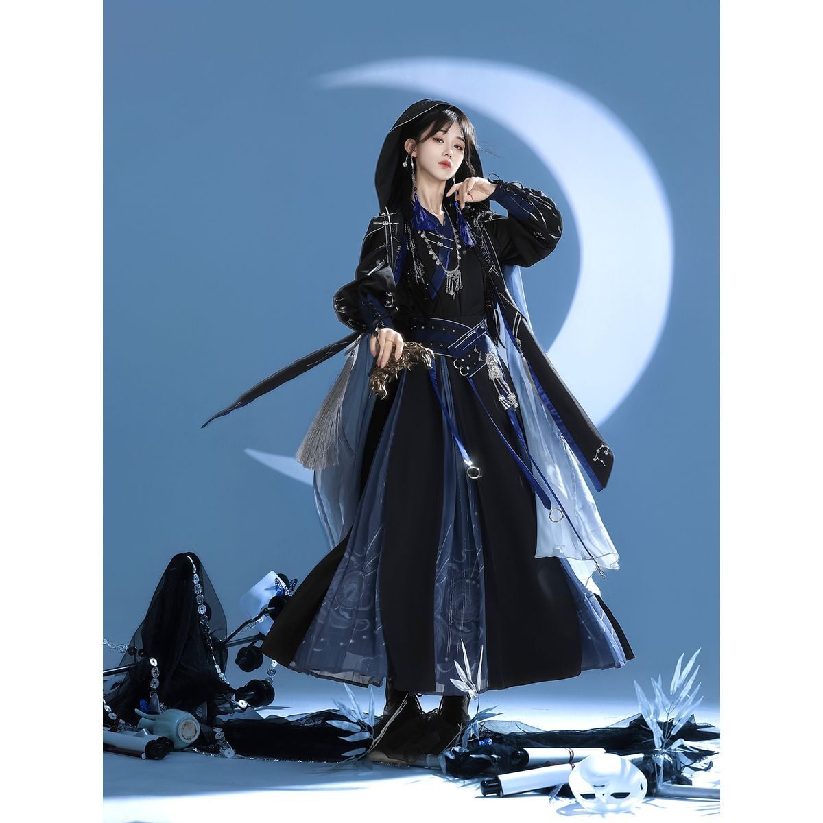 東洋風x黒魔術師モチーフマントセットアップ | Maiden's Rêve