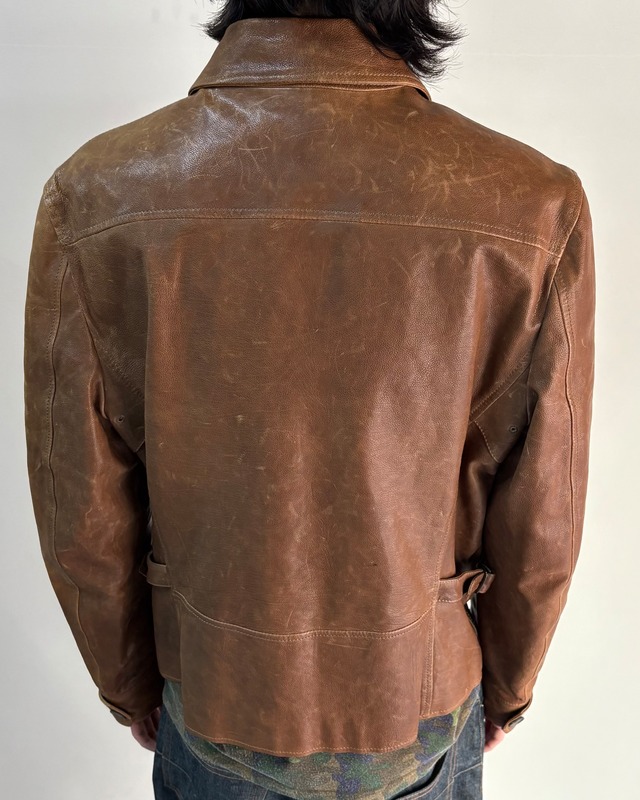 【00s JIL SANDER】double zip leather jacket