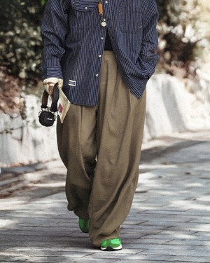 Wide Leg Pants with Elastic Waist x00443