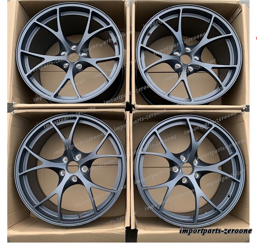 アルファロメオ ジュリア 19インチ 鍛造ホイール 19x8 19x9 サテンガンメタル 4 個セット -BRN-12160