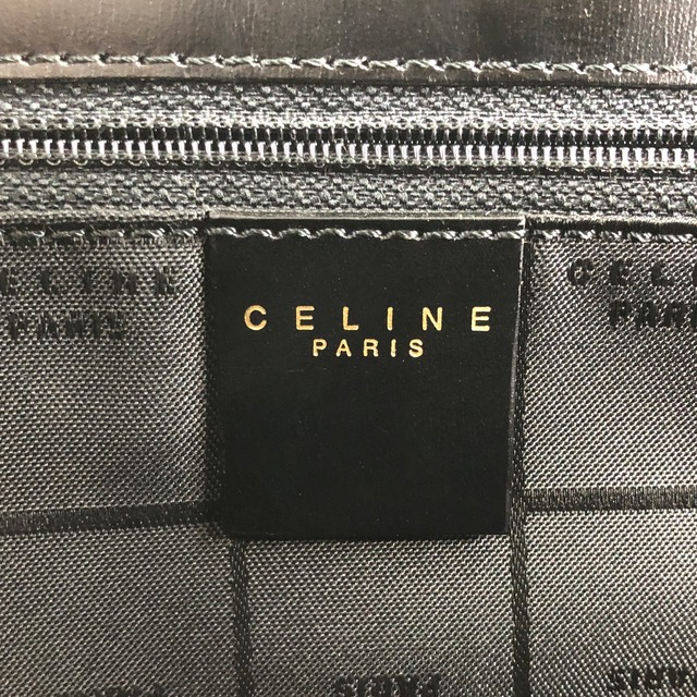 CELINE セリーヌ トートバッグ ブラック ダブル ガンチーニ レザー vintage ヴィンテージ オールド 4mgkus