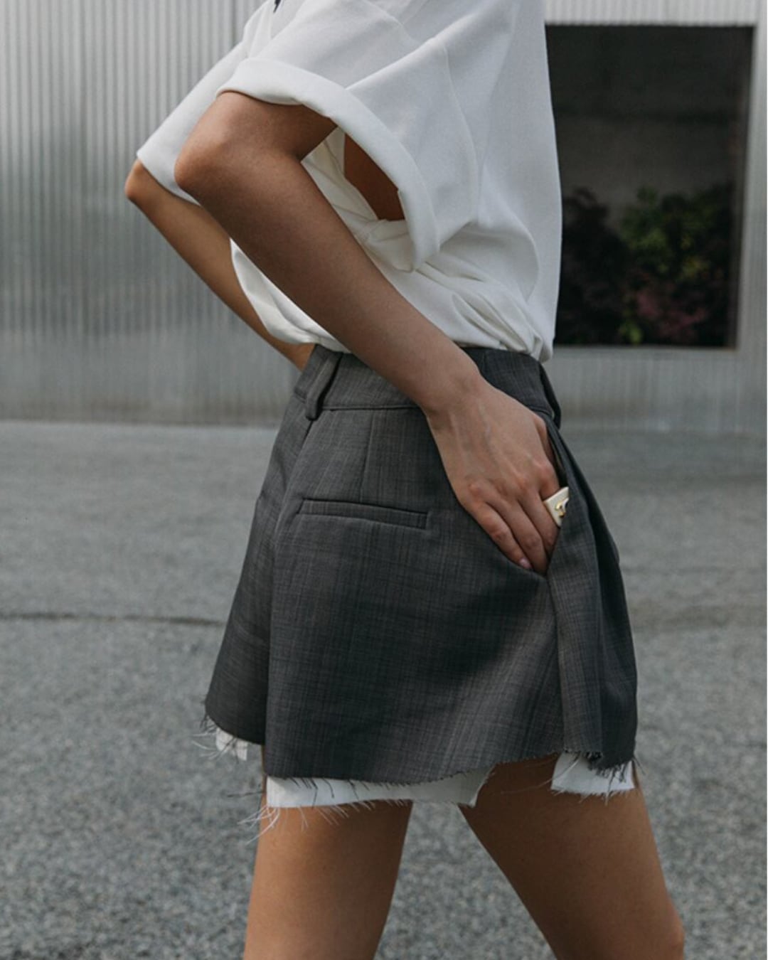 Aラインショートキュロットパンツ A30962