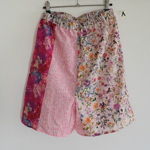 布つなぎ パジャマパンツ - リバティプリント使用