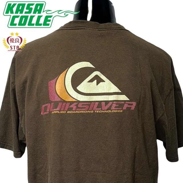 【QUIKSILVER】クイックシルバー ブラウン Tシャツ L