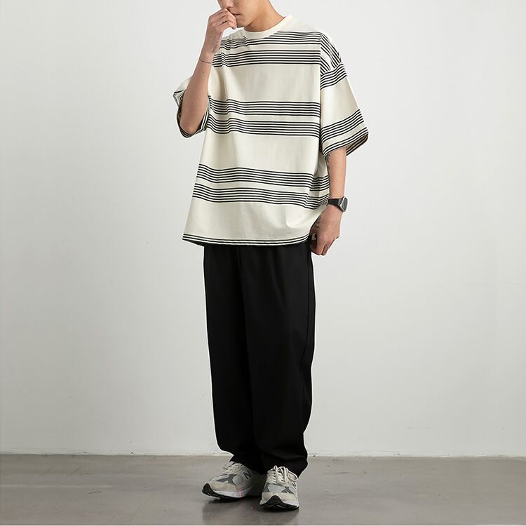 ★AMERICAN WIDE STRIPE T-SHIRT　　　A0627