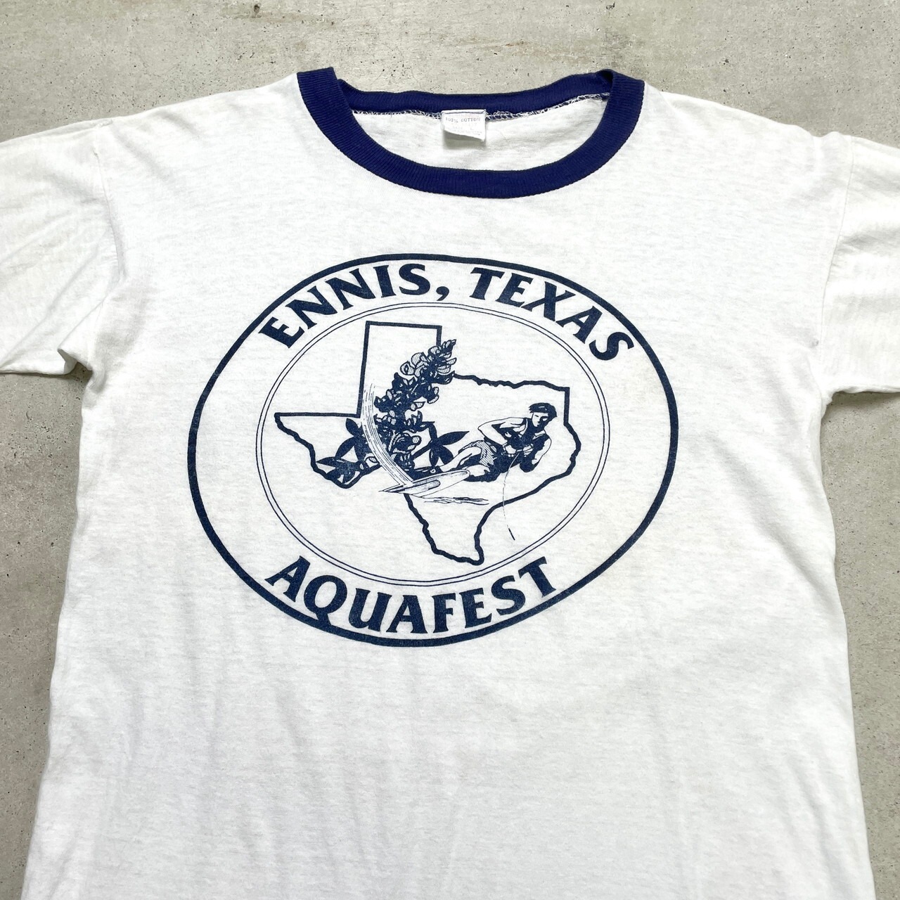 70年代~80年代 パキスタン製 パキ綿 AQUAFEST プリントTシャツ  