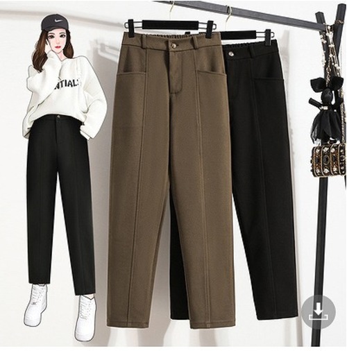 【大きいサイズS-5XL】【秋冬新作】ファッションパンツ♪ブラウン/ブラック2色展開◆#secmvv-296297