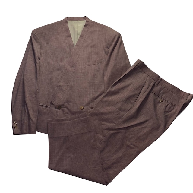 archive 1980’s ISSEY MIYAKE short length no collar jacket set-up suits