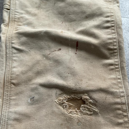 90s USA製 ブラウン ダブルニー Carhartt B01 33×32 詳細写真11