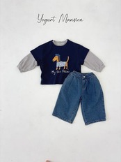 韓国子供服 / 26Autumn / 〖取寄〗Yogurt Mansion / ボンジュールT / キッズ服 *XS~JM*