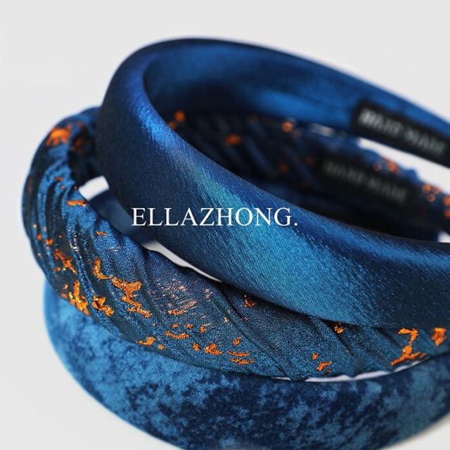 【ELLAZHONGシリーズ】★髪飾り★ 4タイプ選択可能 カチューシャ レディース アクセサリー 合わせやすい ブルー 青い
