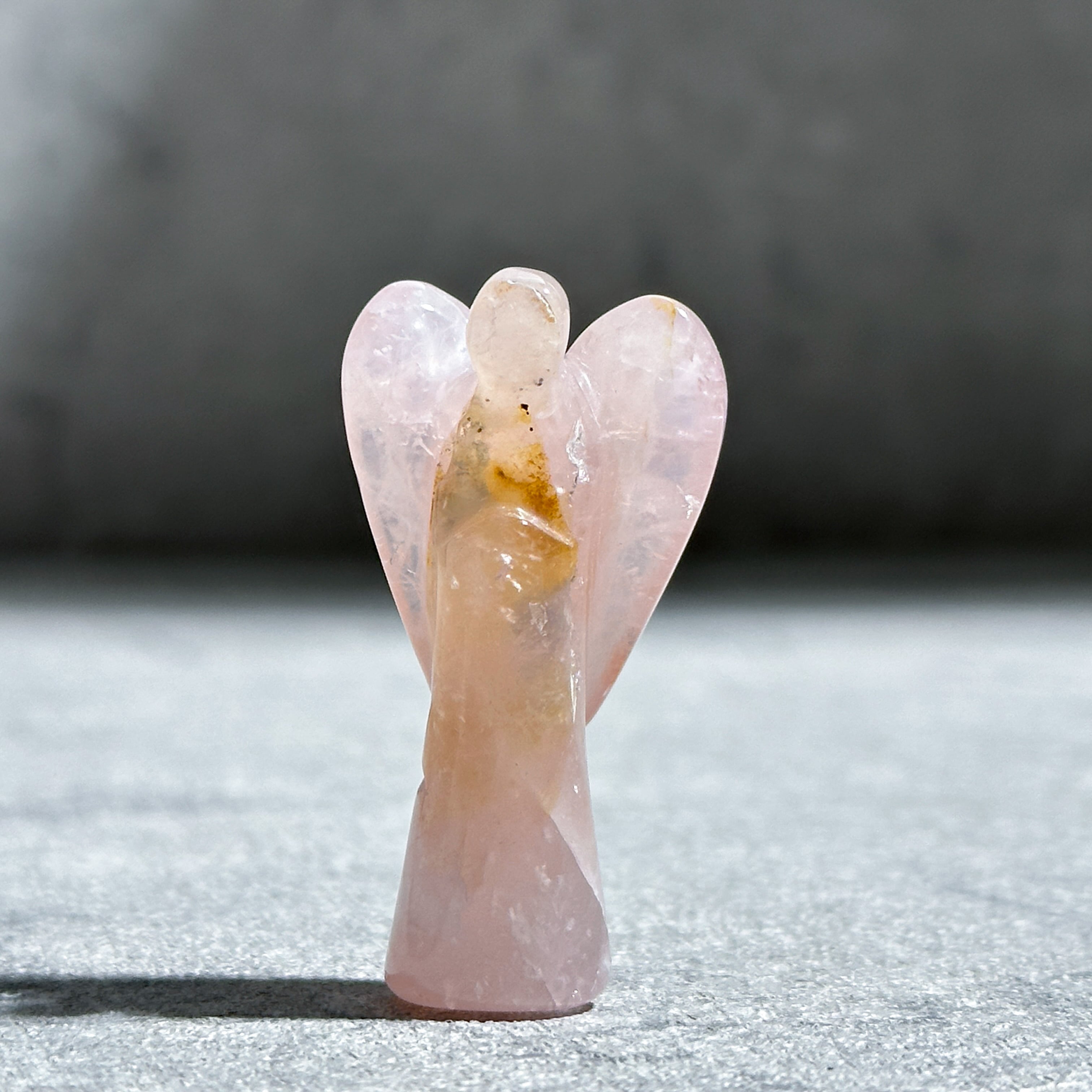 ゴールデンヒーラー×ローズクォーツ ミディアムエンジェル 01◇ Golden Healer × Rose quartz Angel◇天然石・鉱物・パワーストーン
