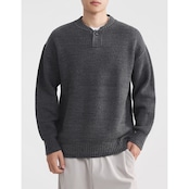 ボタンフロント レギュラーカラーニット af0392