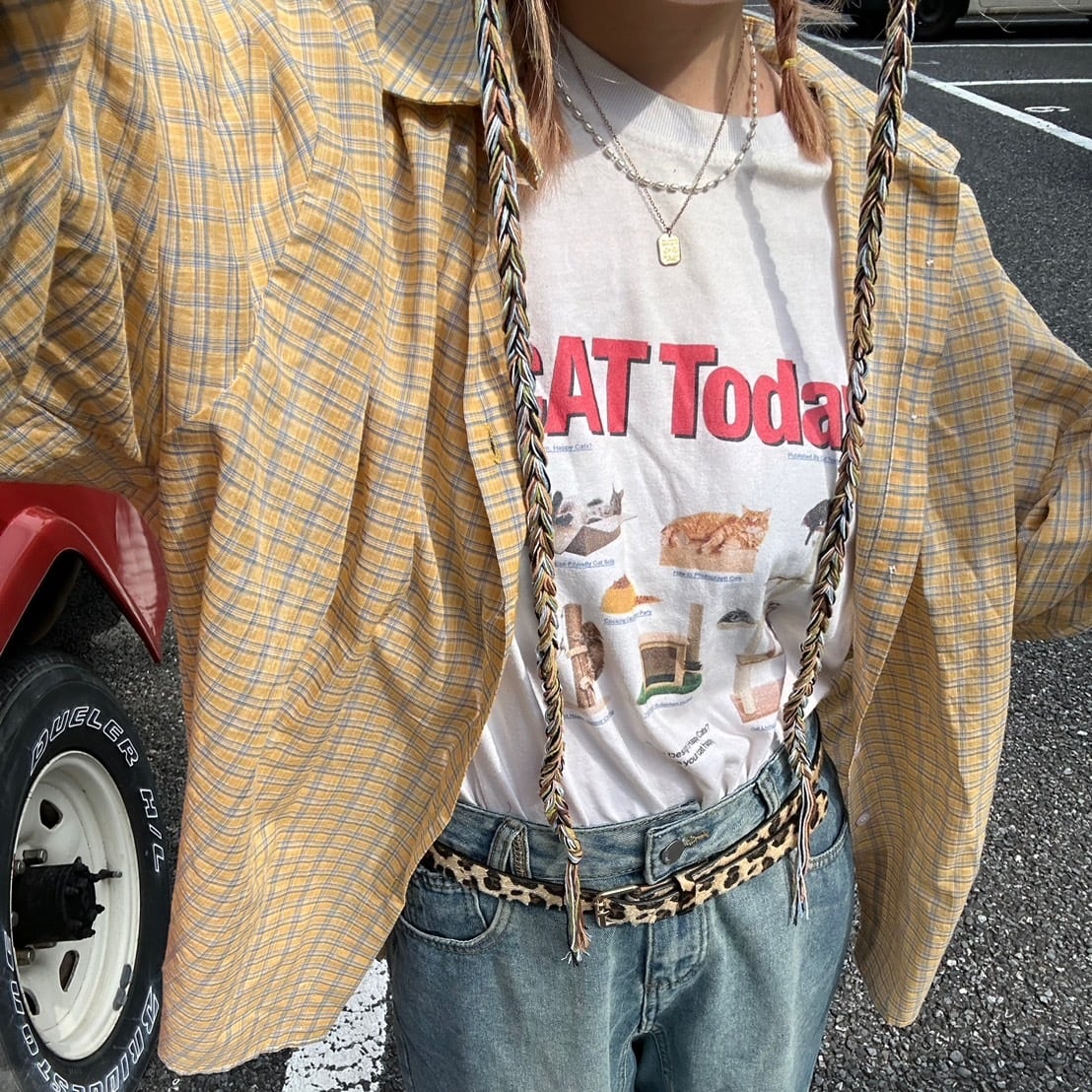 シアーチェック柄ボリュームシャツ_LN02855