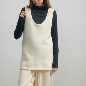 U-Neck Knit Vest T3614