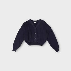 Ballsey【シルケットコットンコード Vネックショートカーディガン】