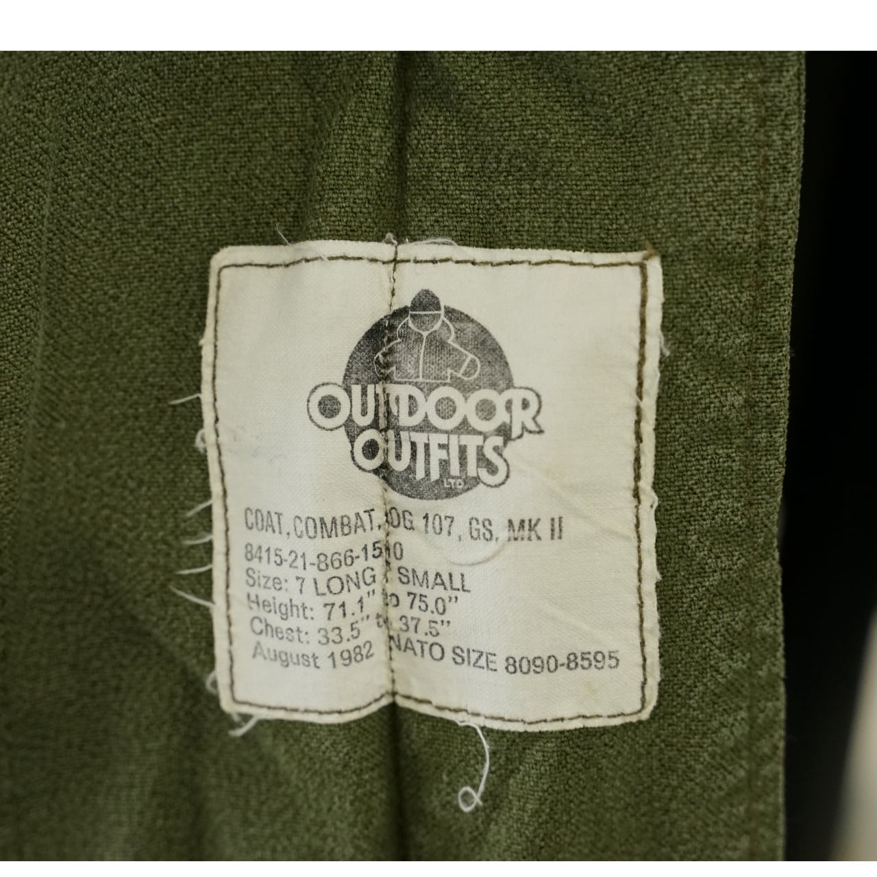OUTDOOR OUTFITS LTD イギリス軍 GS コンバットジャケット MK2（1982年