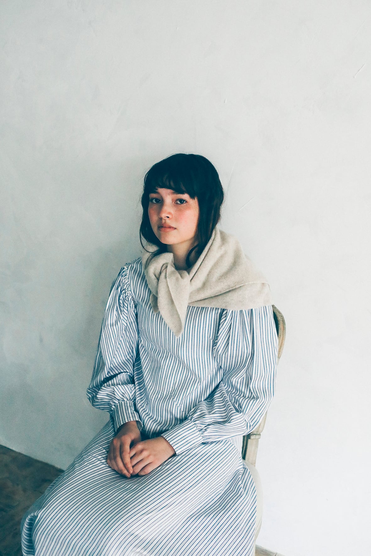 お届けまで15日間）Cashmere multi blanket (ナチュラル) | HOKOS
