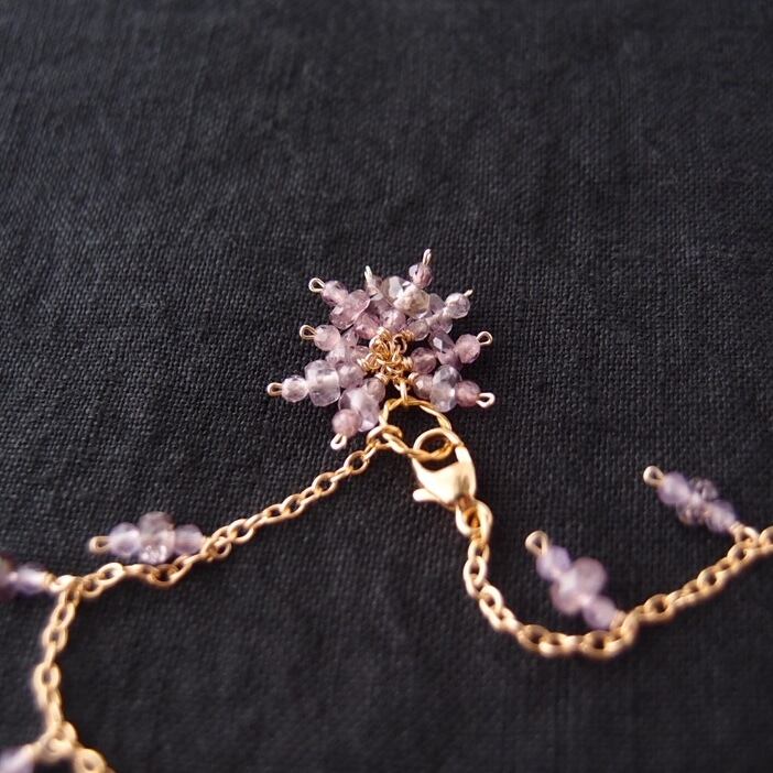 K14gf】Purple Spinel Bracelet／パープルスピネル ブレスレット