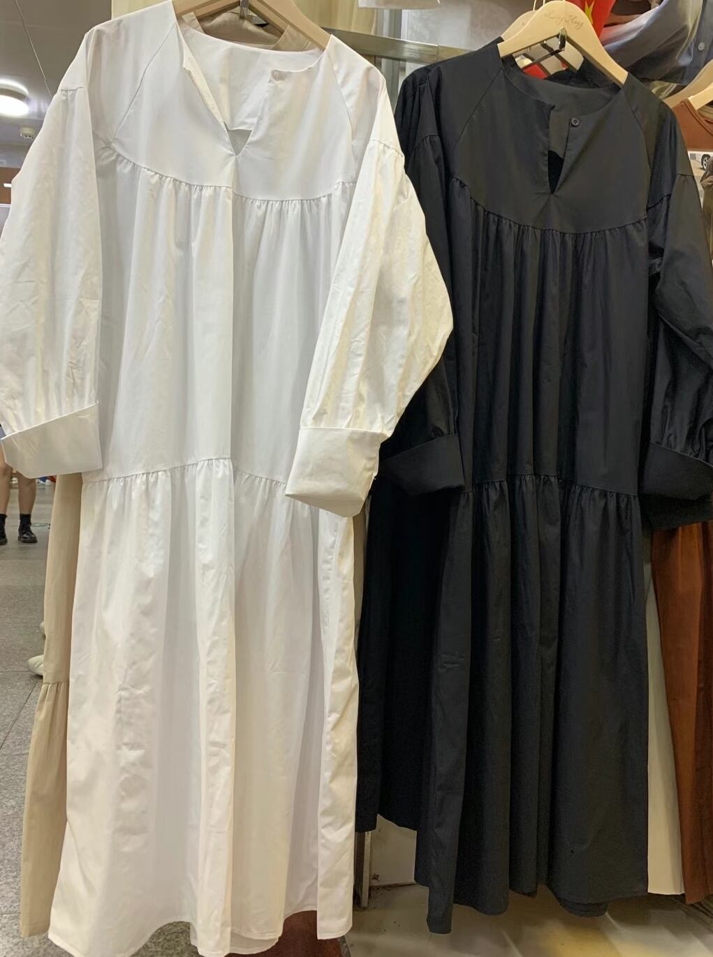 コットンボリュームシャツワンピース　AJ22263-5668