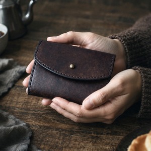 【ブラウン】手のひらサイズのミニ財布