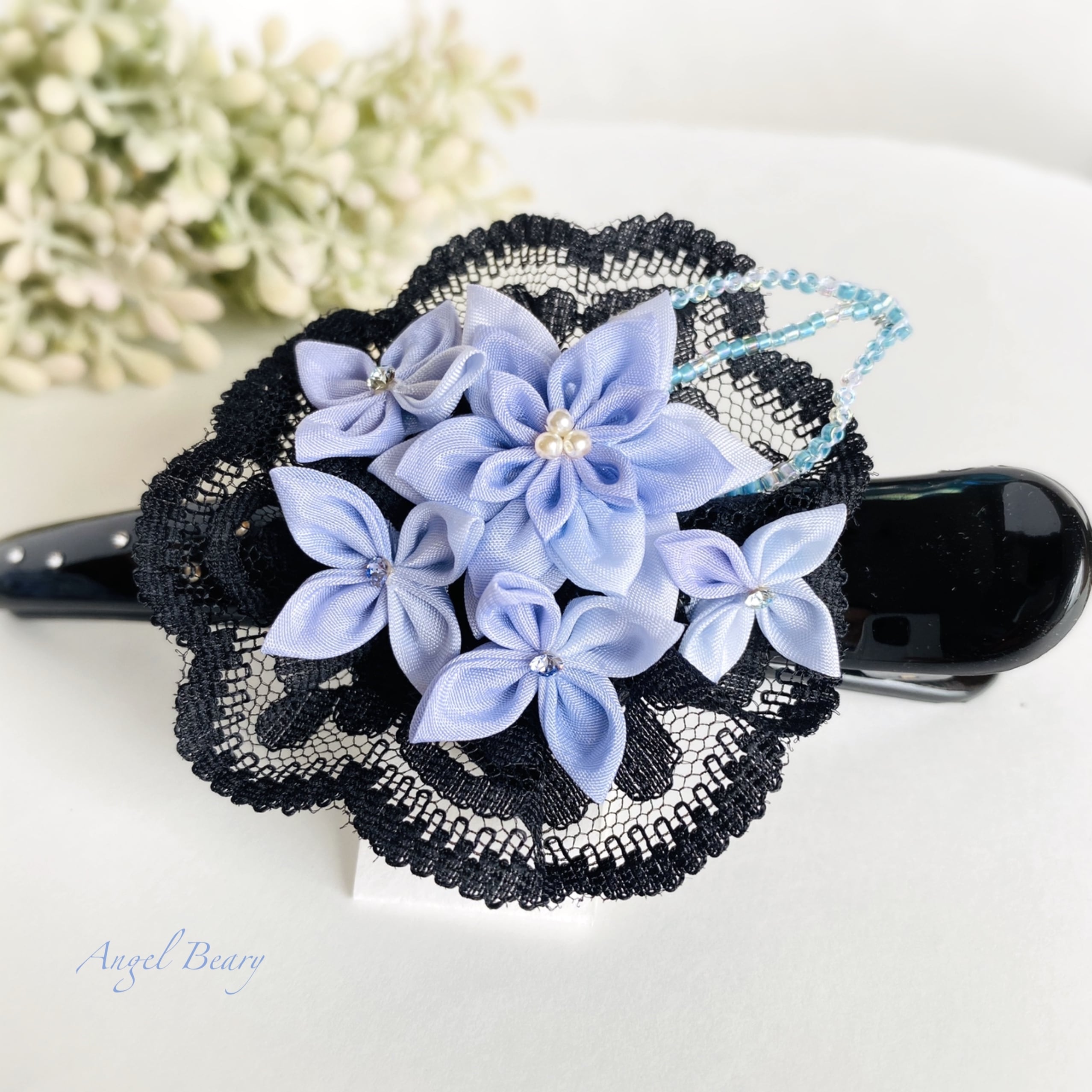 紫陽花のヘアクリップ 【つまみ細工】 | ototsuzuri 紫陽花のヘアクリップ 【つまみ細工】 | ototsuzuri