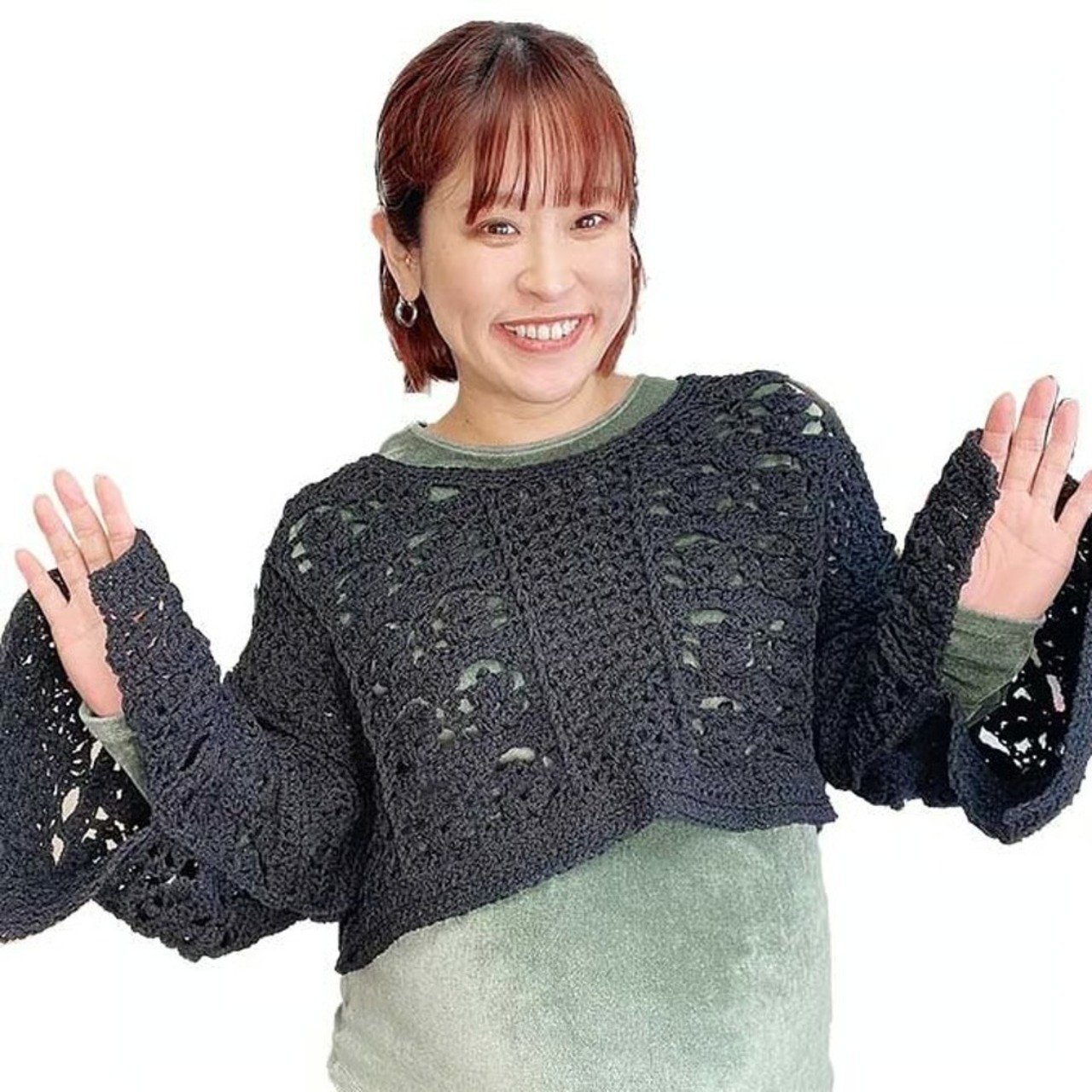 [Pattern] クロップドカーディガン