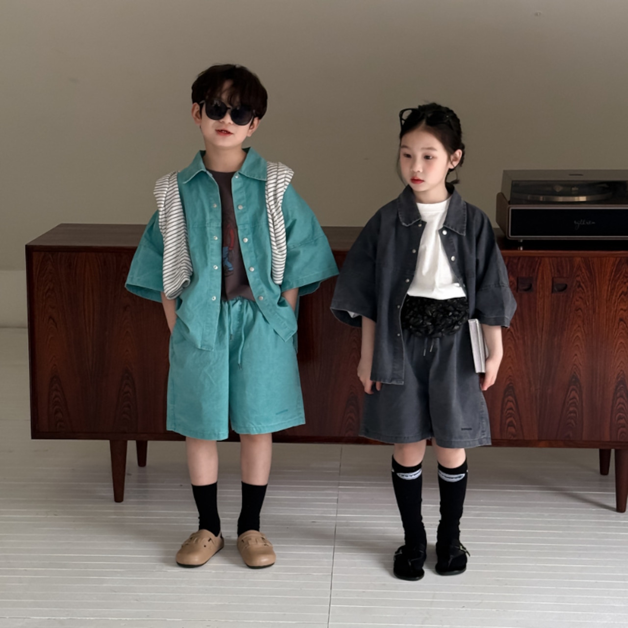 夏ピュアカラーカジュアルセット