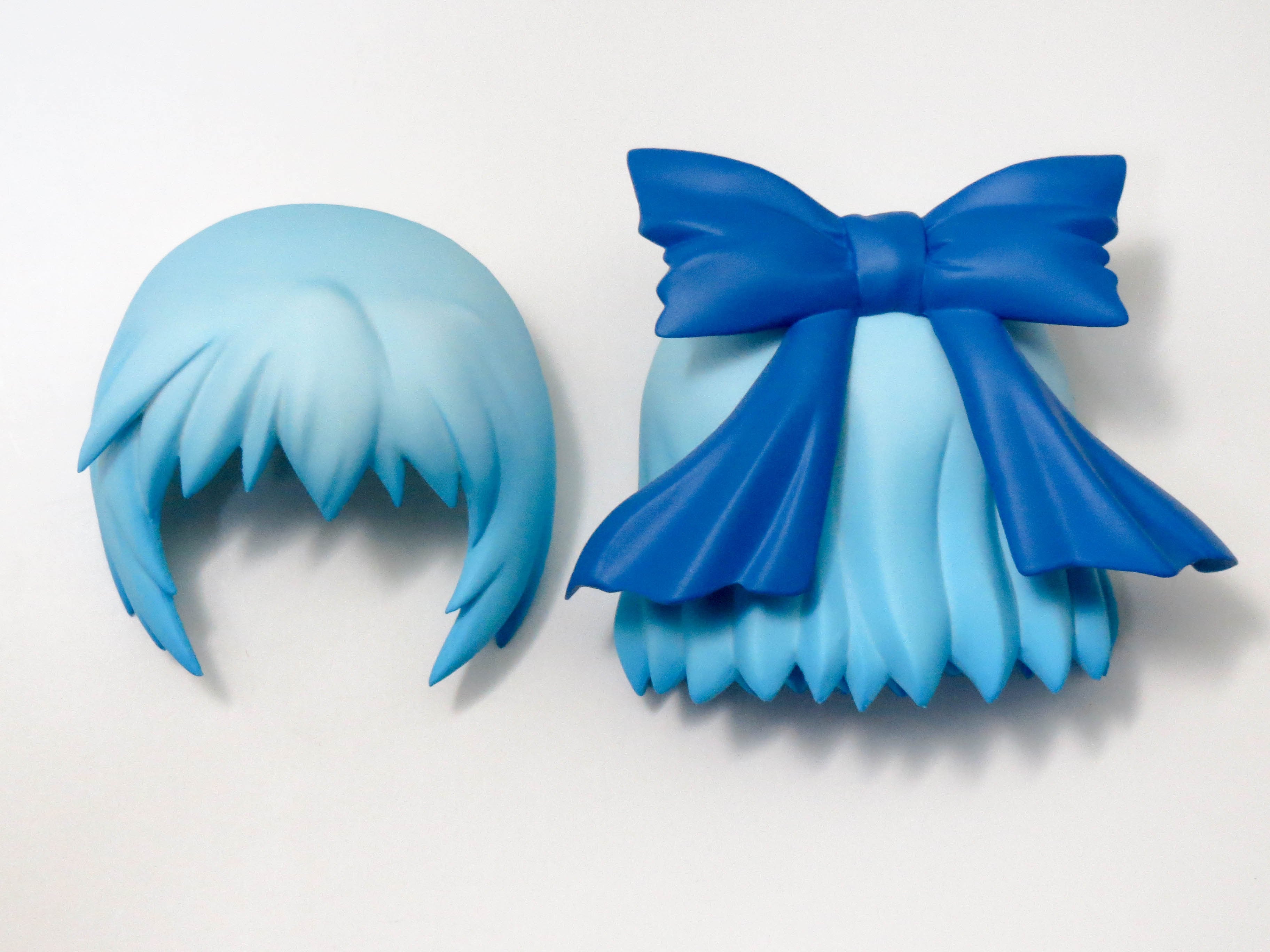 再入荷【167b】 日焼けしたチルノ 髪パーツ ボブヘアー ねんどろいど