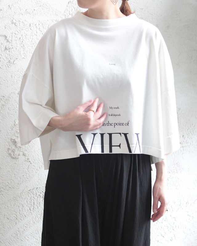 【hunch】ワイドショート ピグメント ロゴTシャツ　(260621)
