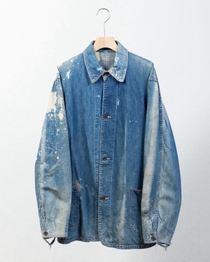 vintage WWll Era good faded denim coverall jacket