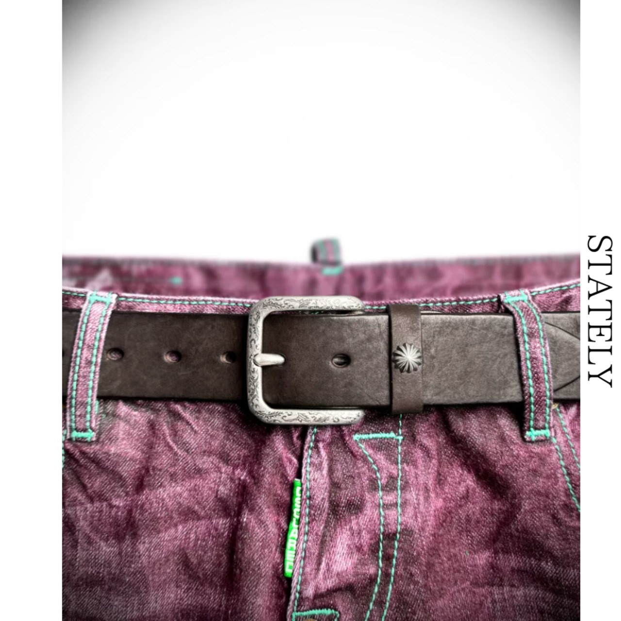 Vintage Buckle レザーベルト/3color_A09・画像12