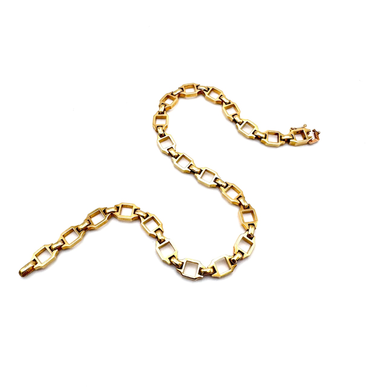 Cartier サントス リンクチェーン ブレスレット 750YG 12.9g