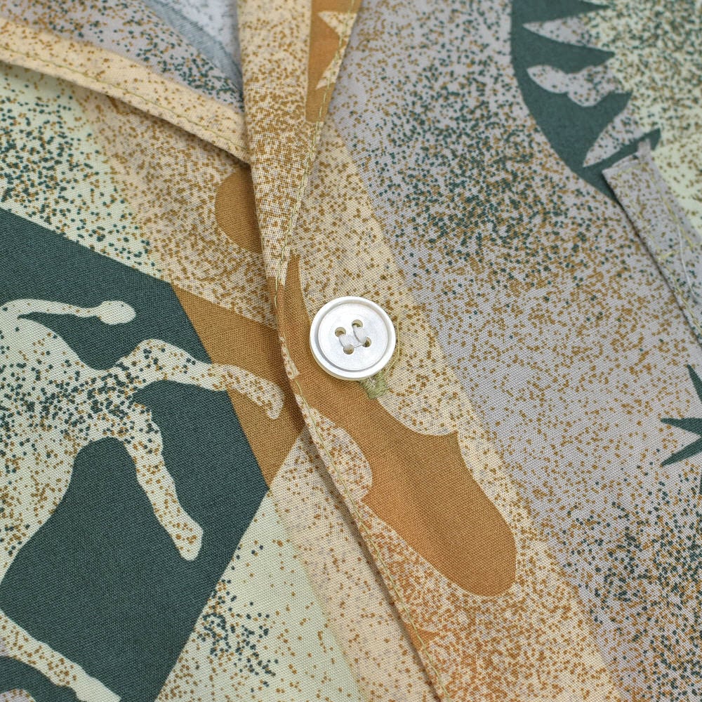 80～90s 日本製 G-HOUSE 星座柄 ゾディアック 総柄 オープンカラー