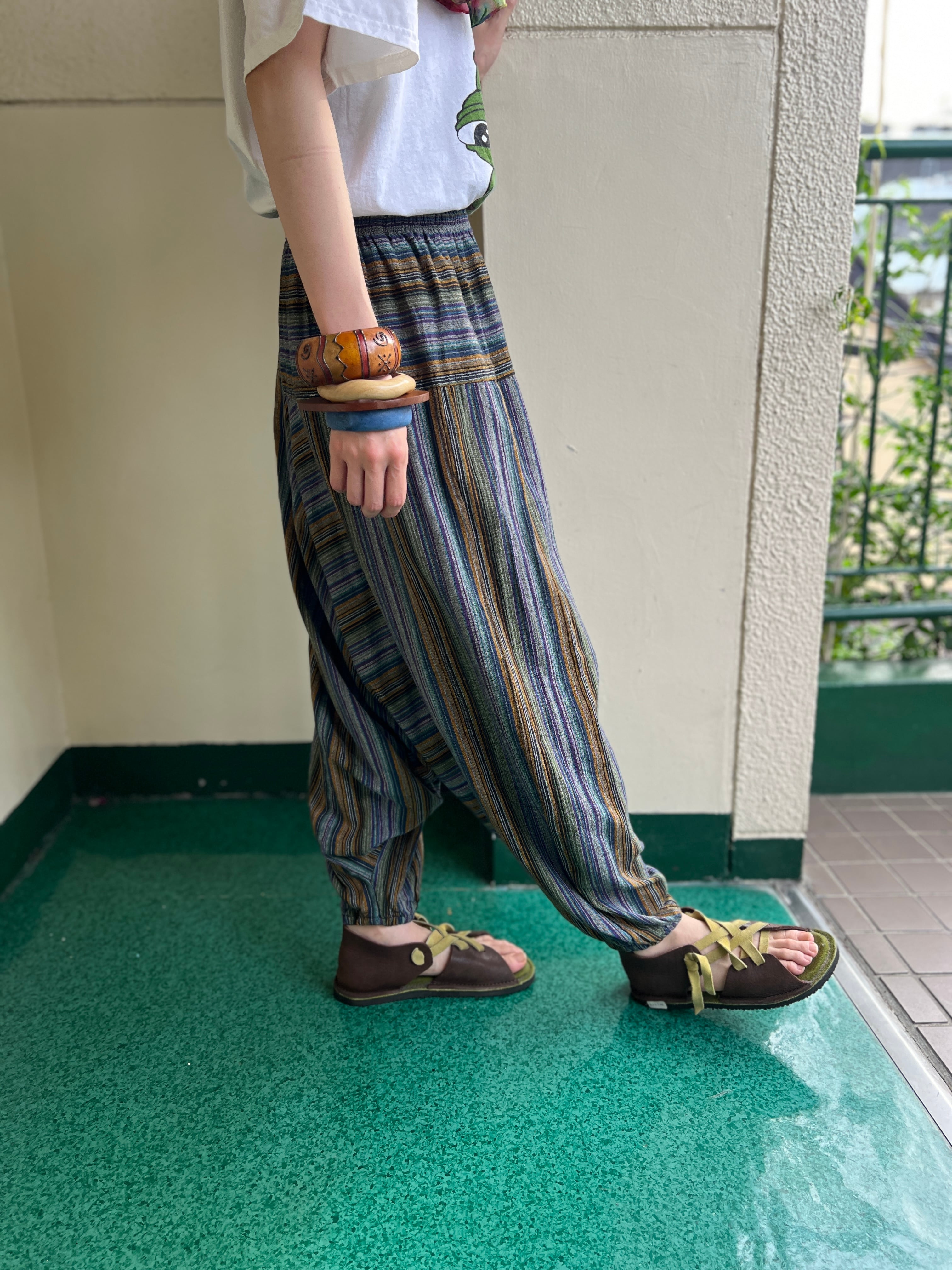Vintage Nepal stripe cotton pants ( ヴィンテージ ネパール