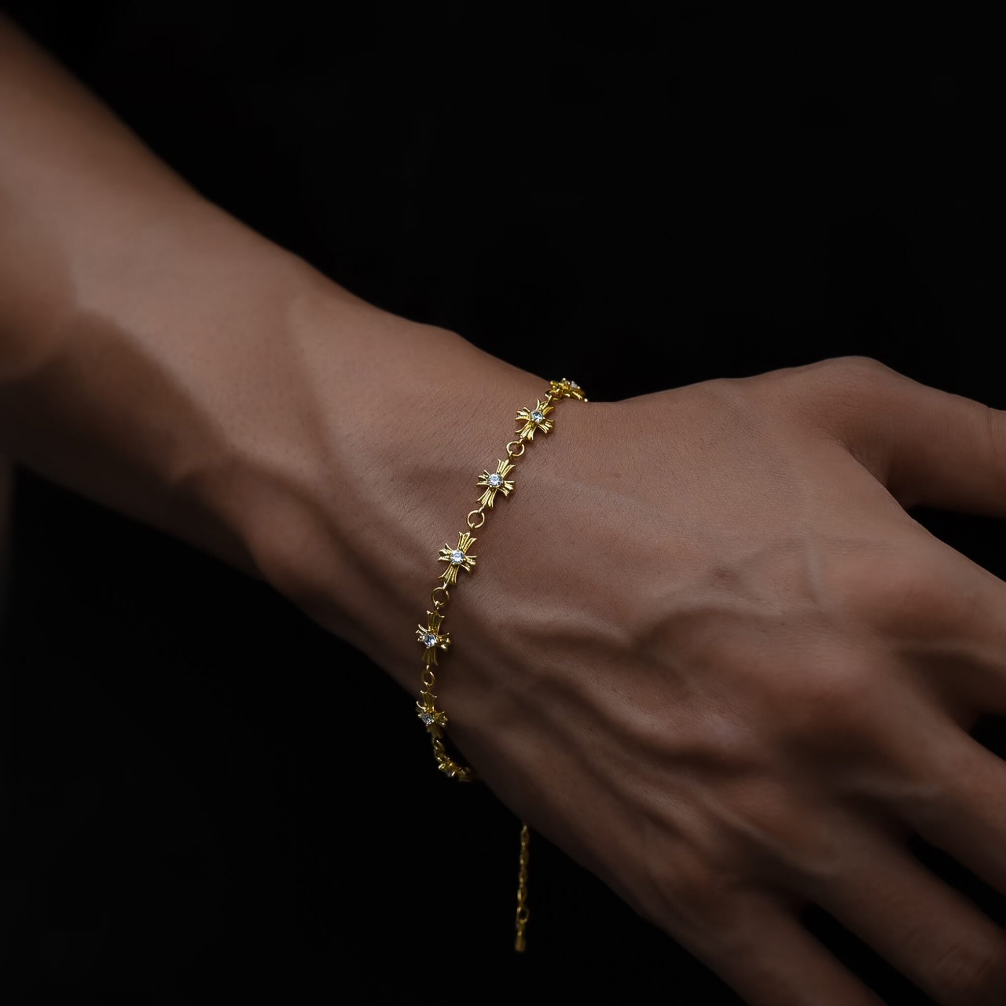 LUXURY CROSS SERIES- whole zirconia cross chain bracelet & anklet