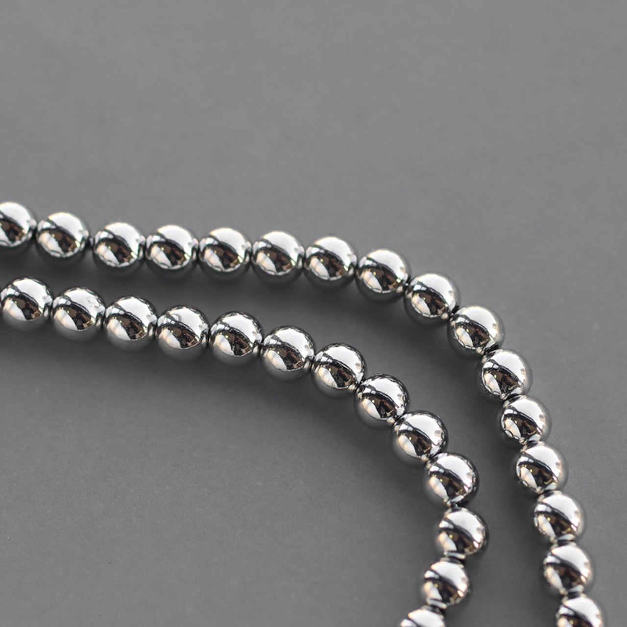 【ネコポス便】ネックレス メタルボールネックレス ボールチェーン 3連ネックレス ロングネックレス マンテル 合金 2532