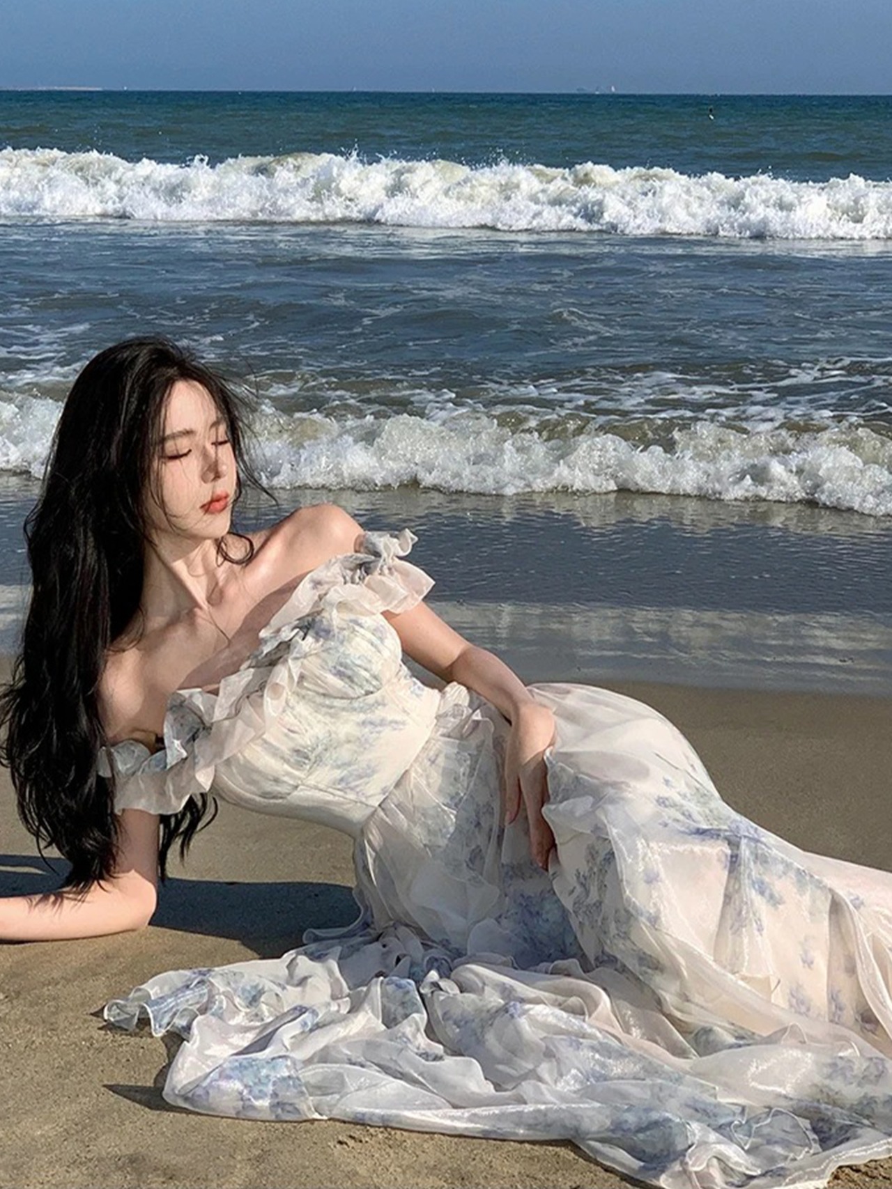 【0241】Floral Tulle Off Shoulder Short Sleeve Dress