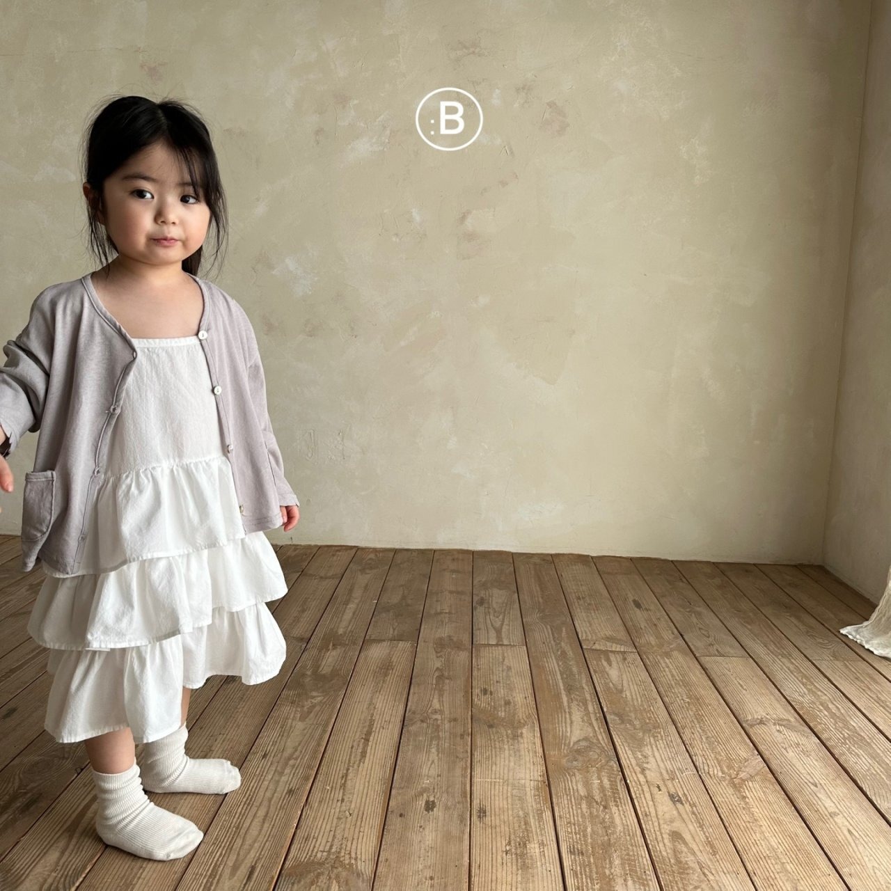【Bella bambina】サマーソフトカーディガン ライトグレー 80~130cm 240715 - 3