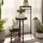 フラワースタンド 折りたたみ 金属製 バルコニー リビングルーム 植物スタンド 観葉植物 飾り棚 装飾 ガーデニング ホワイト ブラック 北欧 おしゃれ 可愛い シンプル