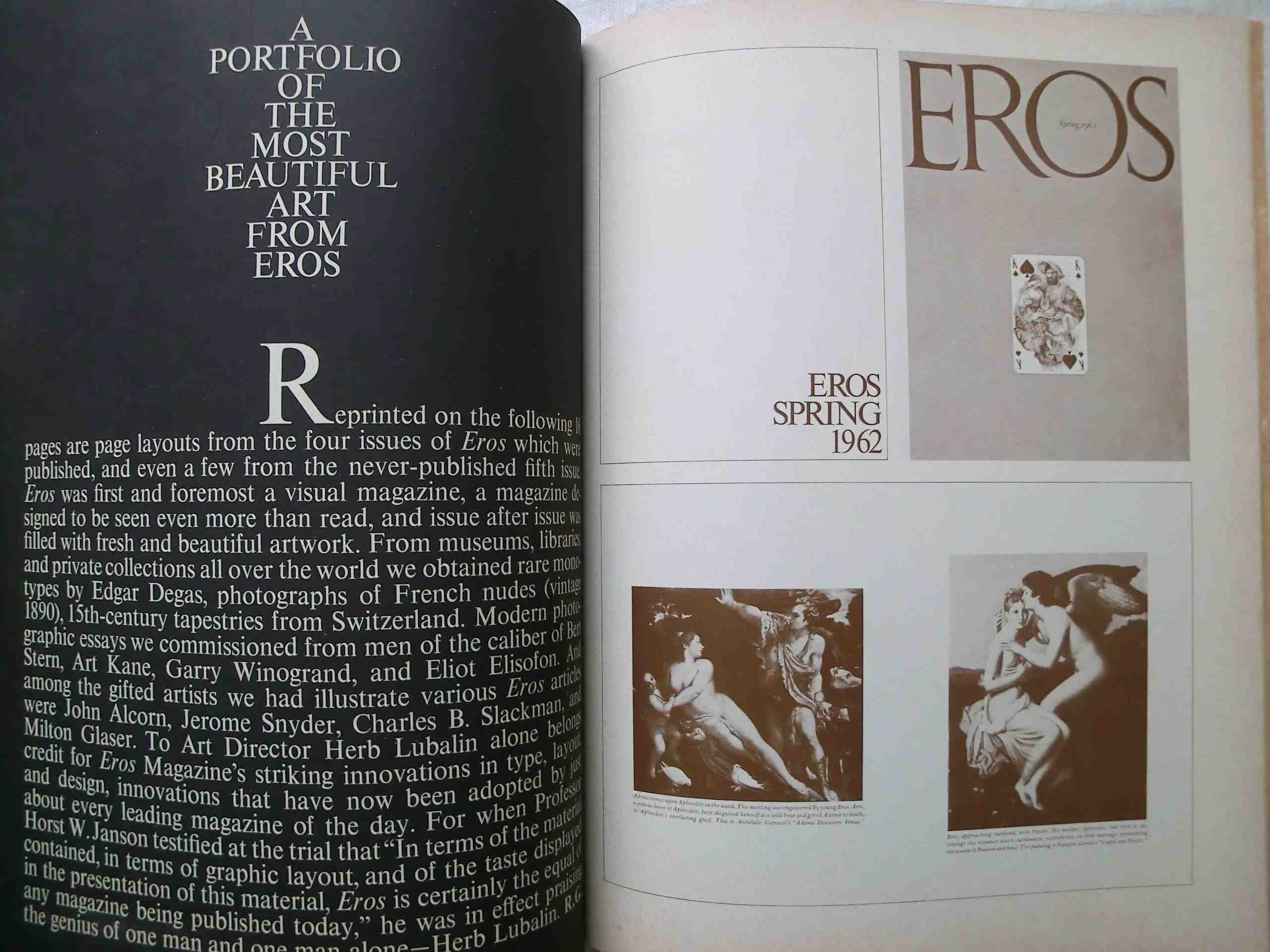 EROS+EROS ON TRIAL ラルフ・ギンズバーグ/ハーブ・ルバリン エロス 前衛雑誌 裁判記録 ラルフ・ギンズバーグ EROS on Trial Ralph