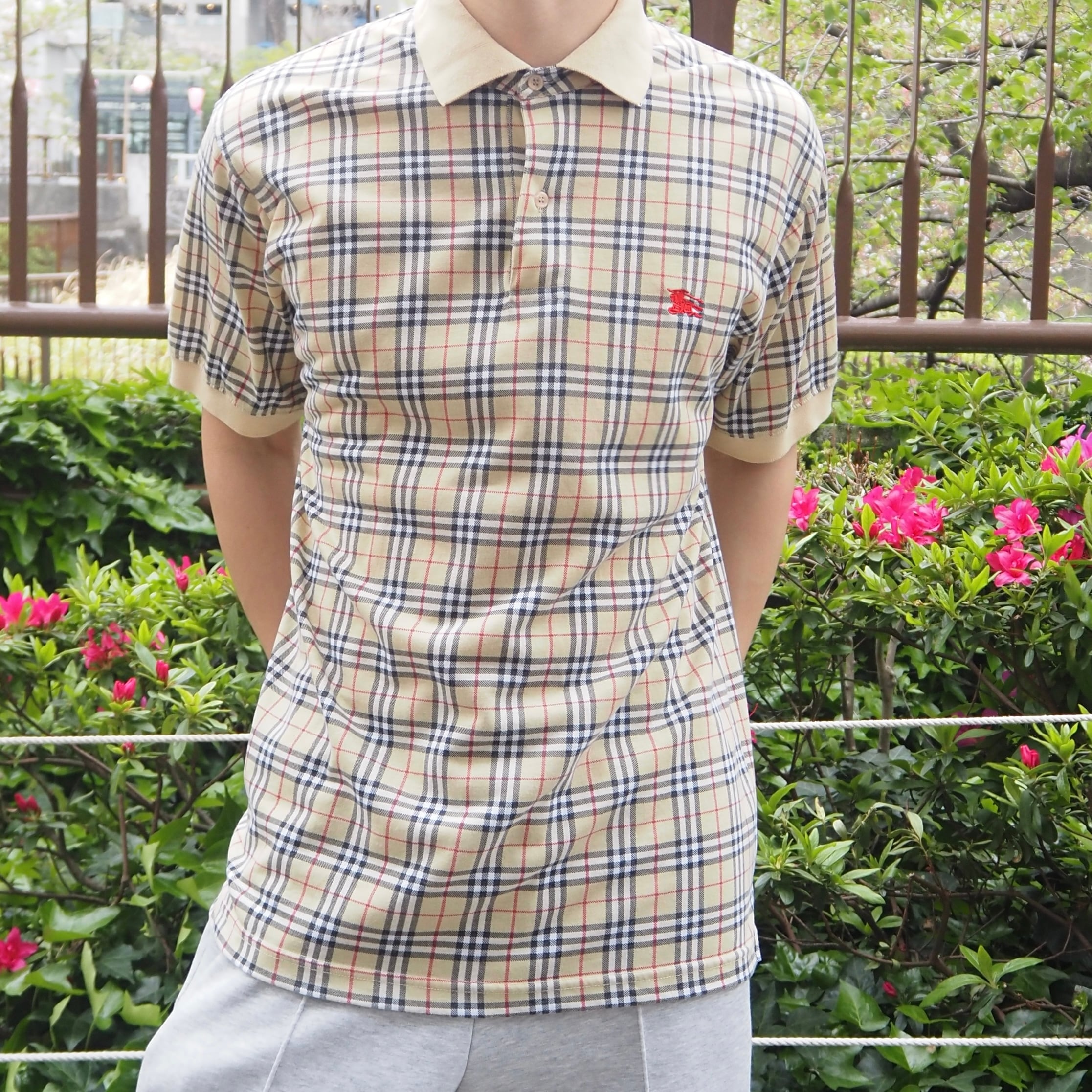BURBERRY チェック柄ポロシャツflexwitme 最安価格 BURBERRY チェック柄ポロシャツflexwitme Burberrysといえば