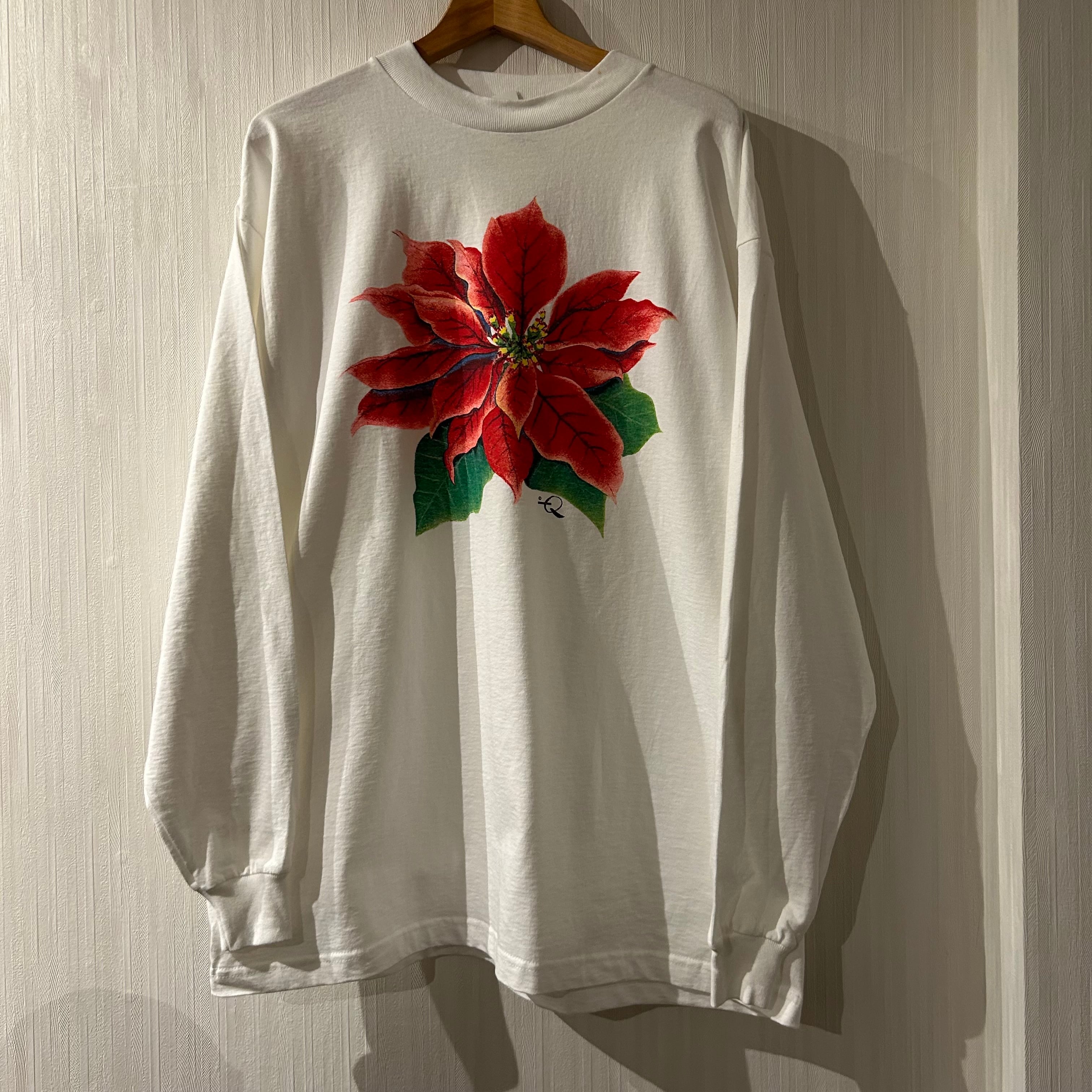 Dead Stock!! 1990s Studio Q “Poinsettia” L/S T-shirt