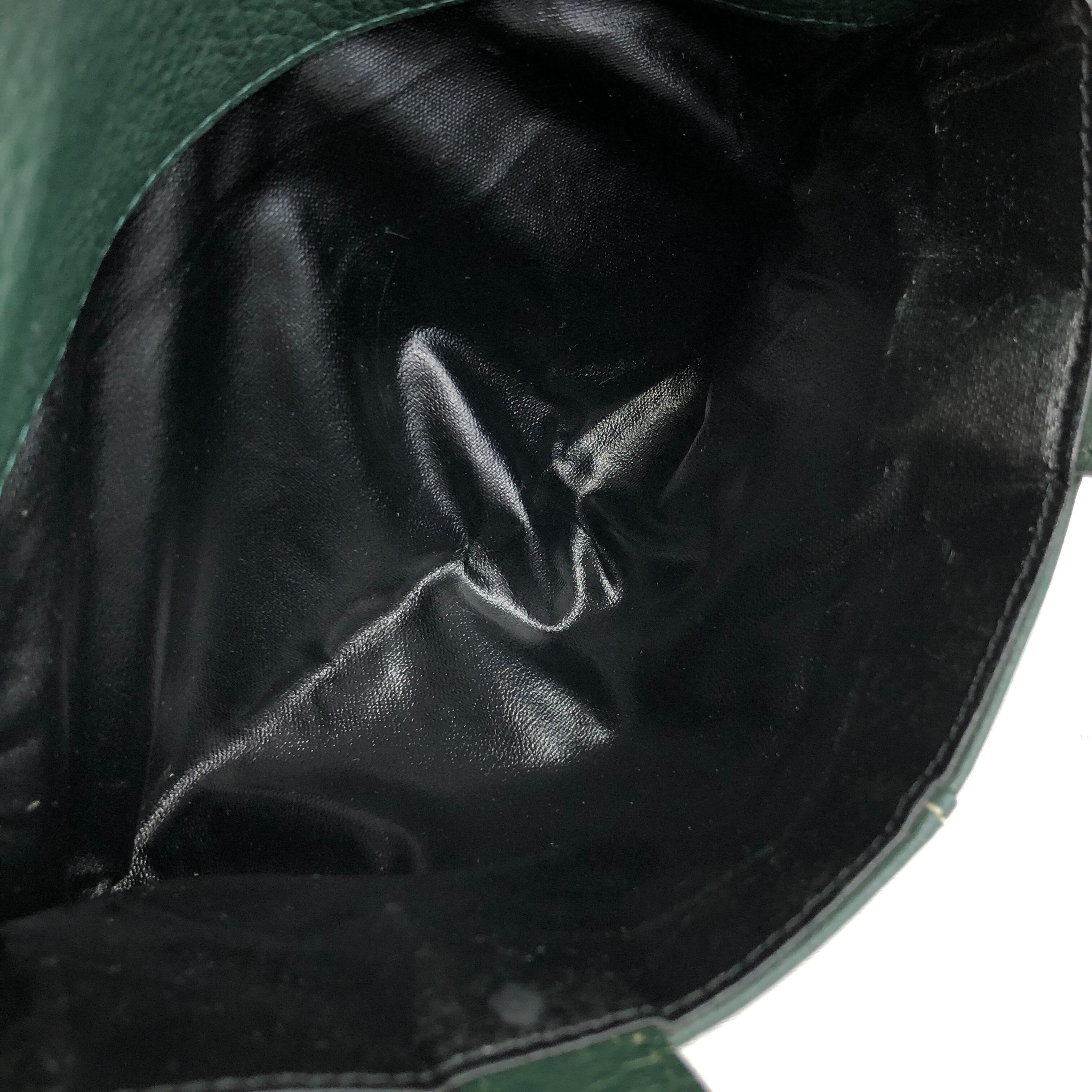 BURBERRY バーバリー ハンドバッグ グリーン レザー ミニボストン
