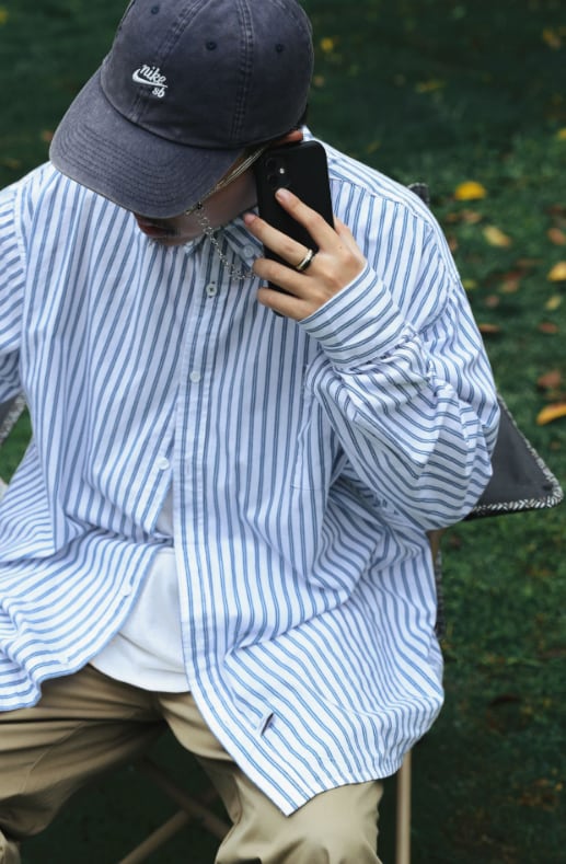 再入荷】シティーボーイ オールマッチ ブルーストライプシャツ 再入荷】シティーボーイ オールマッチ ブルーストライプシャツ
