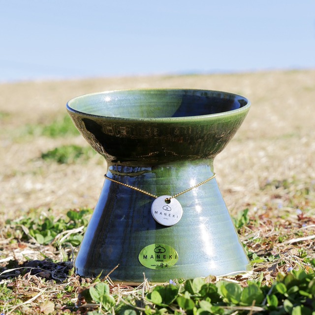 MANEKI’s PET FOOD BOWL【織部色】信楽焼