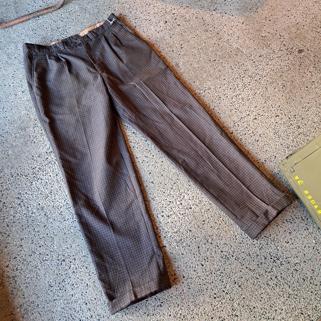 チェック柄 ウールスラックス used [312024]