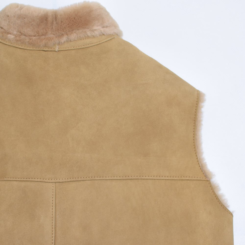 FIGARO paris ブルガリア製 ムートン ベスト 本革 シープスキンレザー